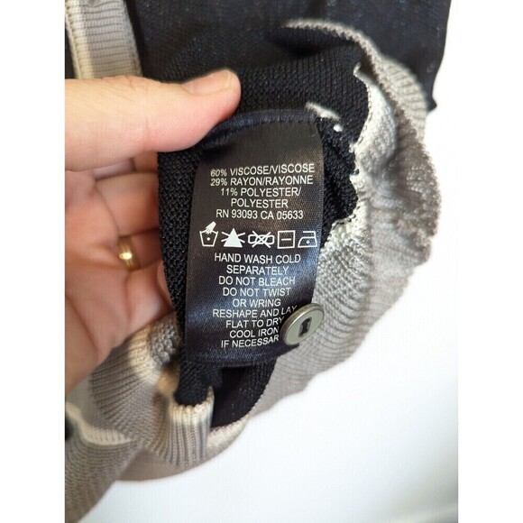 Nic+Zoe Women's Longline Cardigan Black Viscose Medium - Picture 8 of 10